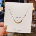 Shangjie OEM Light Luxury Retro круглый ожерелье из бусинного ожерелья медные пары для женщин для женщин с золотыми ожерельями